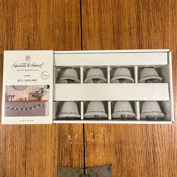HEARTH AND HAND White Bell Garland NWT - Picture 1 of 2